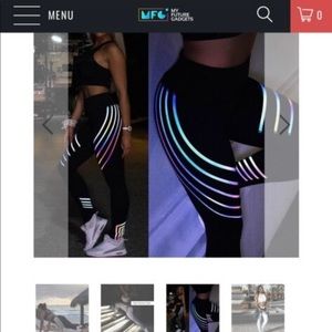 Rainbow reflective leggings